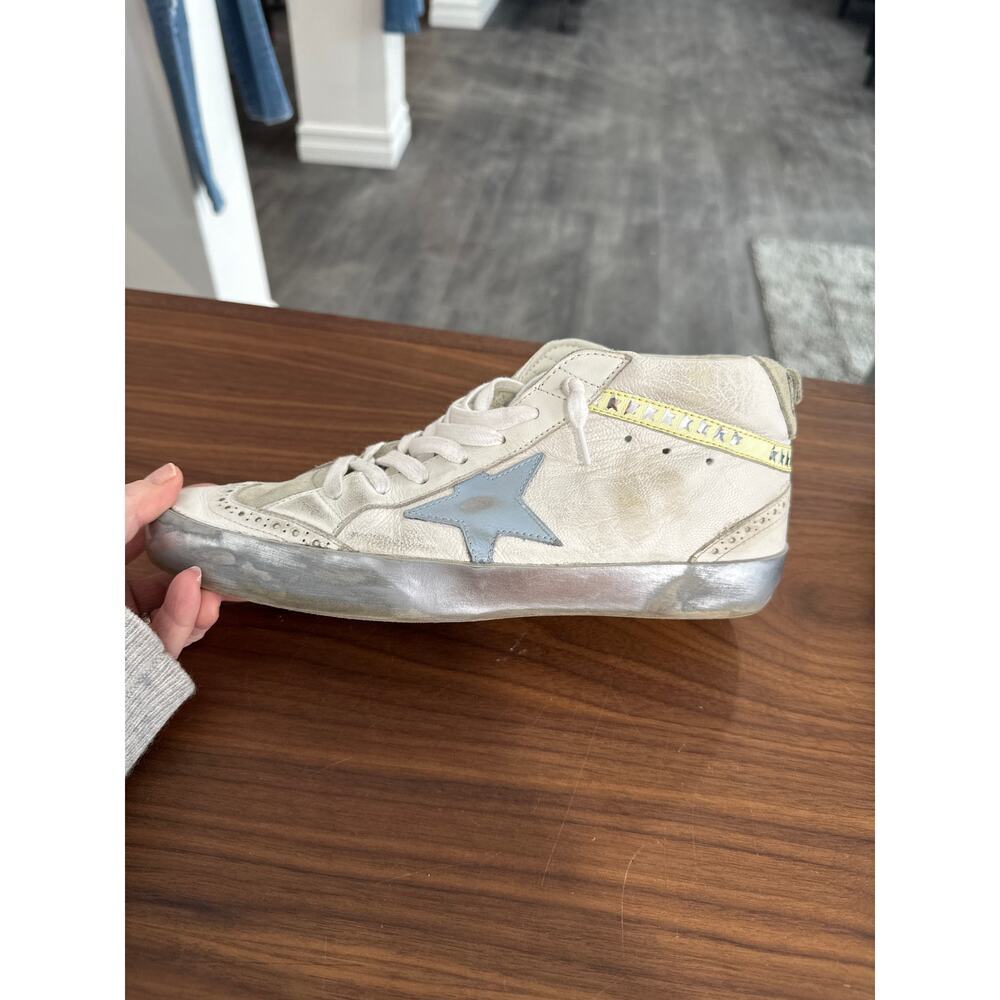 Golden Goose Mid Star Mixed Leather Sneakers Size 40(10) - Picture 11 of 12
